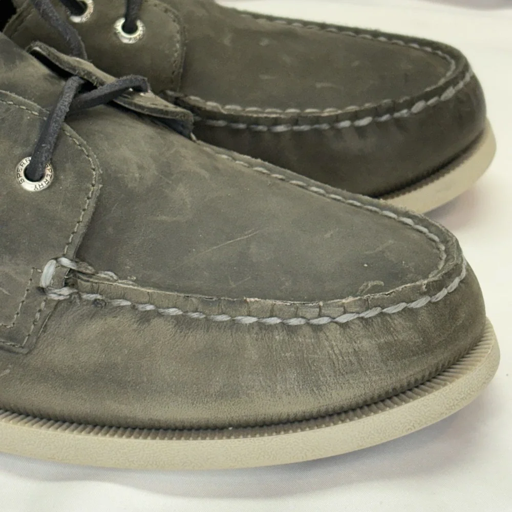 Sperry Top Sider A/O 2 Eye Boat Shoes Leather Men 11M Casual Preppy Gucci Stripe